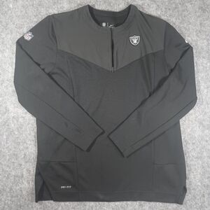NFL Las Vegas Raiders Nike Dri-Fit 1/4 Zip Jacket Team Issued Onfield Apparel XL